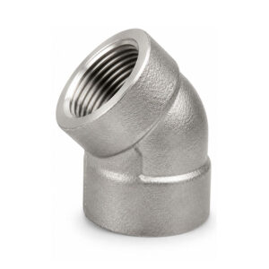 زانویی 45 درجه دنده‌ای فورج استیل 304 و 316
